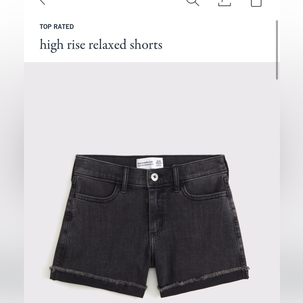 High Rise Black Denim Shorts